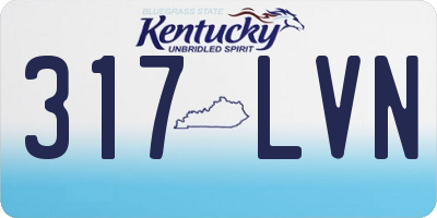 KY license plate 317LVN