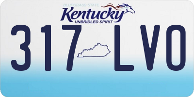 KY license plate 317LVO