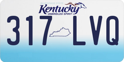 KY license plate 317LVQ