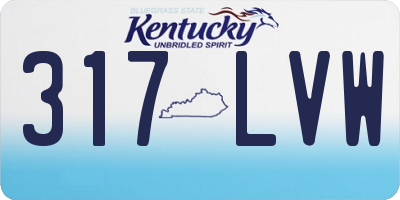 KY license plate 317LVW