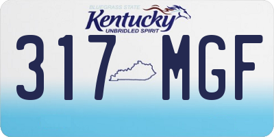 KY license plate 317MGF