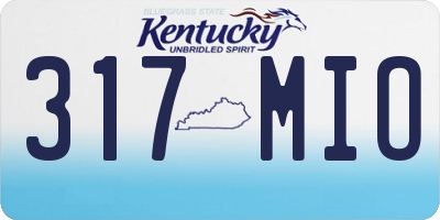 KY license plate 317MIO