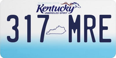KY license plate 317MRE