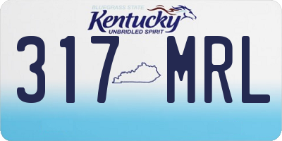KY license plate 317MRL