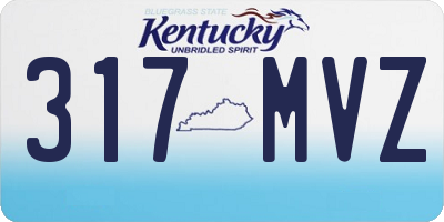 KY license plate 317MVZ