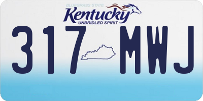 KY license plate 317MWJ