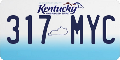 KY license plate 317MYC