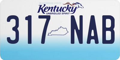 KY license plate 317NAB