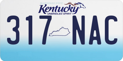 KY license plate 317NAC