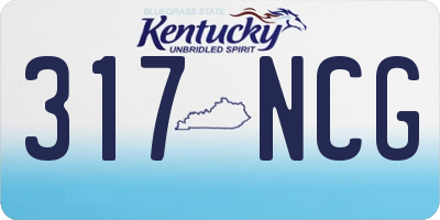 KY license plate 317NCG