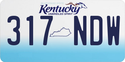KY license plate 317NDW