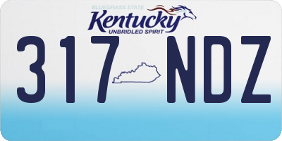 KY license plate 317NDZ
