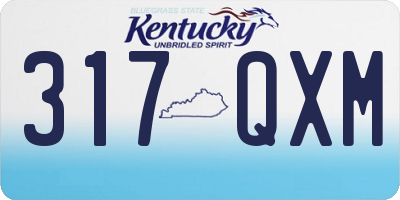 KY license plate 317QXM