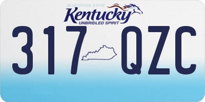 KY license plate 317QZC