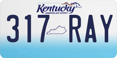 KY license plate 317RAY