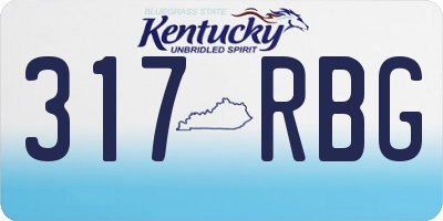 KY license plate 317RBG