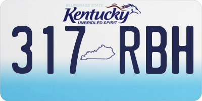 KY license plate 317RBH