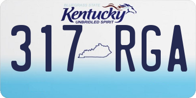 KY license plate 317RGA