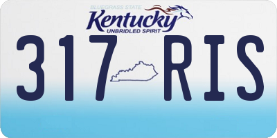 KY license plate 317RIS