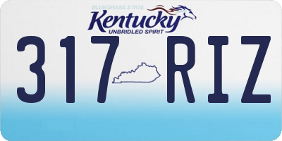 KY license plate 317RIZ