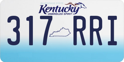 KY license plate 317RRI