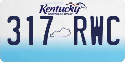 KY license plate 317RWC