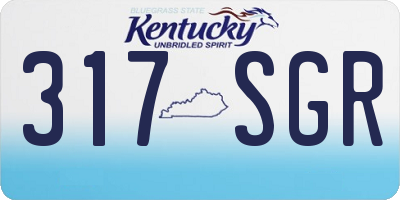KY license plate 317SGR
