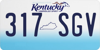 KY license plate 317SGV