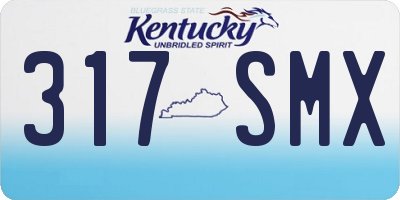 KY license plate 317SMX