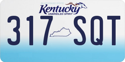 KY license plate 317SQT