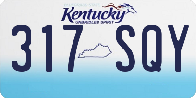 KY license plate 317SQY