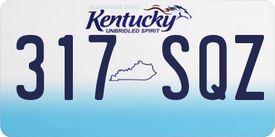 KY license plate 317SQZ