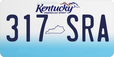 KY license plate 317SRA