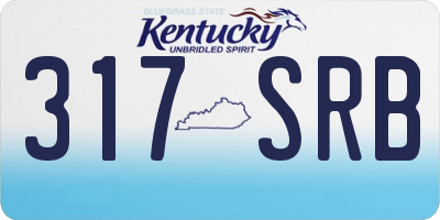 KY license plate 317SRB