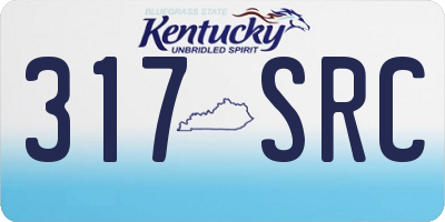 KY license plate 317SRC