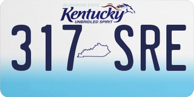 KY license plate 317SRE