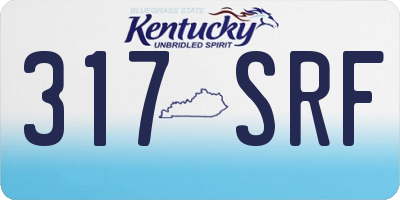 KY license plate 317SRF