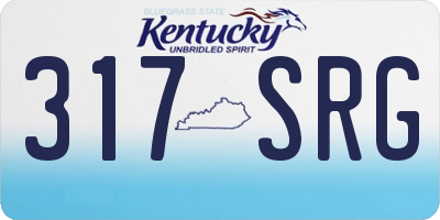 KY license plate 317SRG