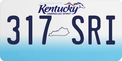 KY license plate 317SRI