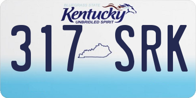 KY license plate 317SRK