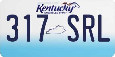 KY license plate 317SRL
