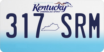 KY license plate 317SRM