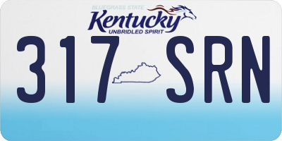 KY license plate 317SRN