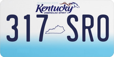 KY license plate 317SRO