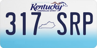 KY license plate 317SRP