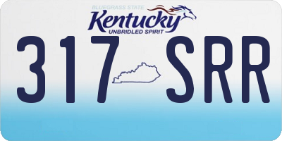 KY license plate 317SRR