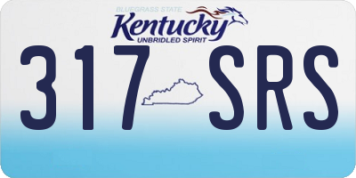 KY license plate 317SRS