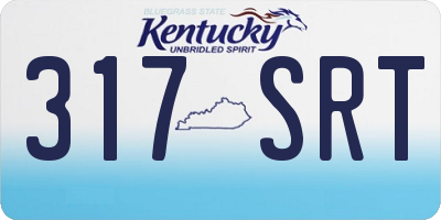 KY license plate 317SRT