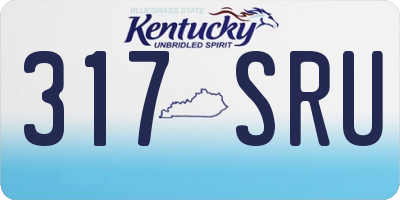 KY license plate 317SRU