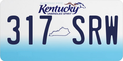 KY license plate 317SRW